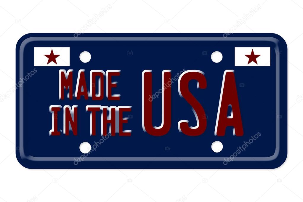 Made in the USA Vanity Plate