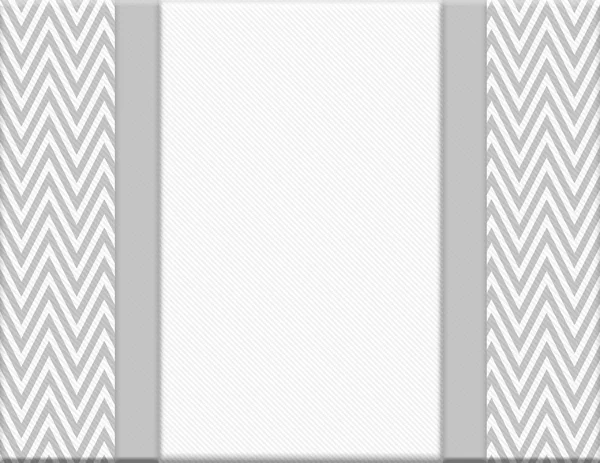 Gray and White Chevron Zigzag Frame with Ribbon Background — Stock Photo, Image