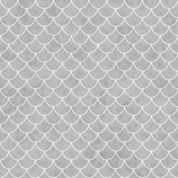 Gray and White Shell Tiles Pattern Repeat Background — Stock Photo, Image