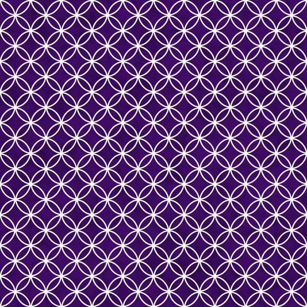 Purple and White Interlocking Circles Tiles Pattern Repeat Backg — Stock Photo, Image