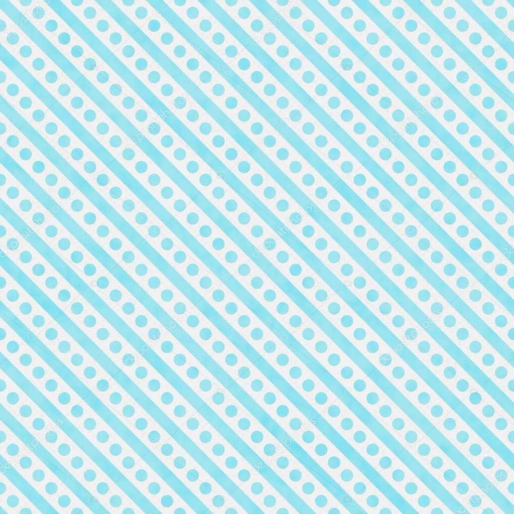 Light Teal and White Small Polka Dots and Stripes Pattern Repeat