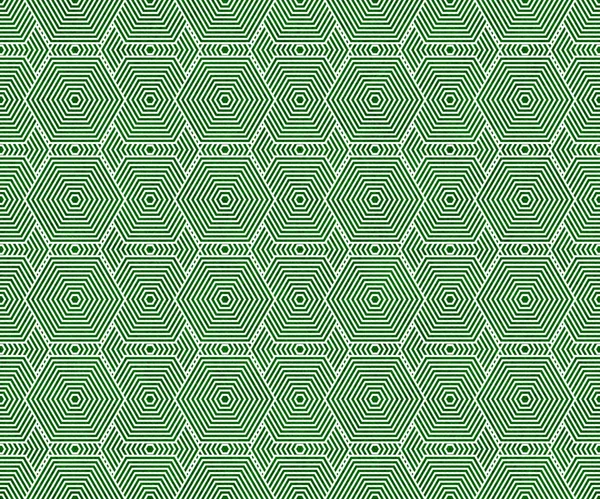 Green and White Hexagon Tiles Pattern Repeat Background — Stock Photo, Image