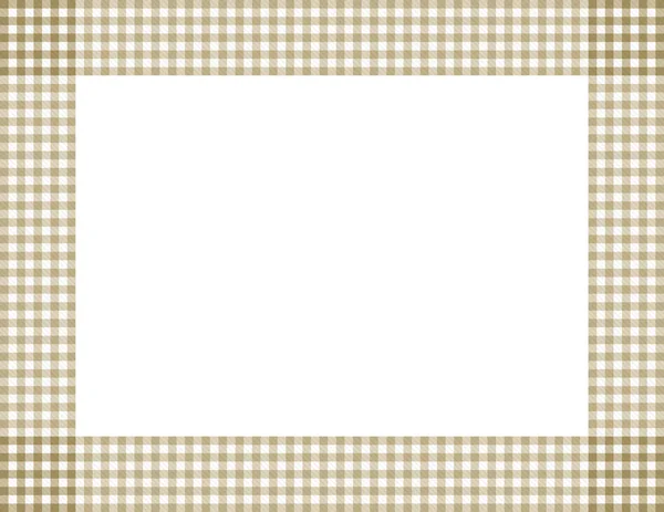 Marco de Gingham beige —  Fotos de Stock