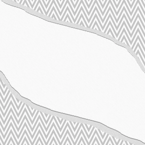 Серый и белый Шеврон Zigzag Frame с порванным фоном — стоковое фото
