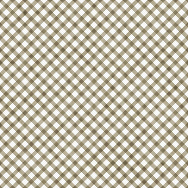 Padrão de Gingham marrom médio Repetir fundo — Fotografia de Stock