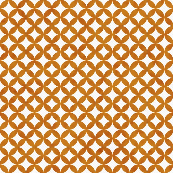 Orange and White Interconnected Circles Tiles Pattern Repeat Bac — Stock Photo, Image