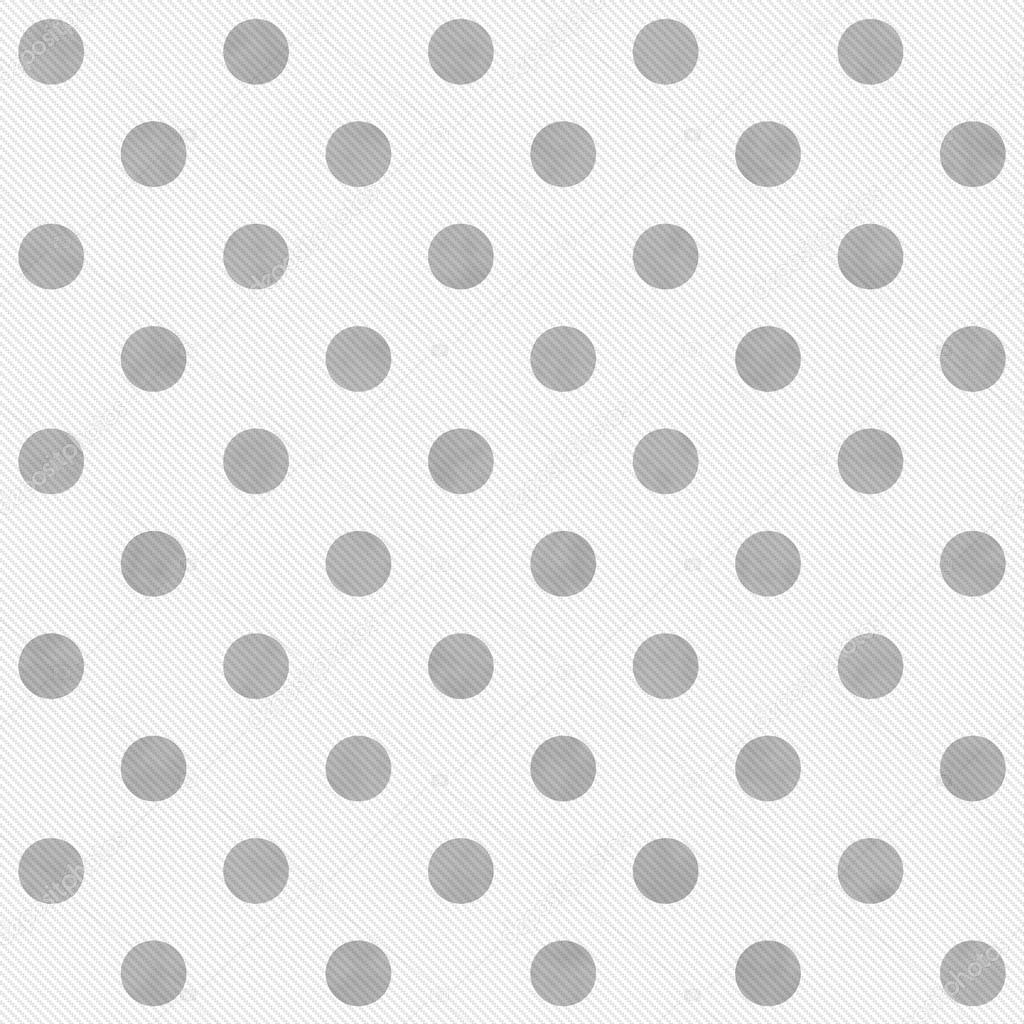 Gray and White Large Polka Dots Pattern Repeat Background