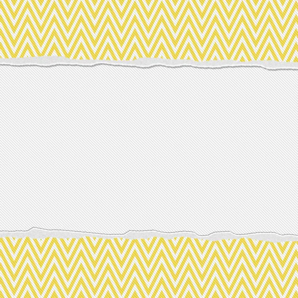 黄色と白の引き裂かれたシェブロン フレームの背景 — ストック写真