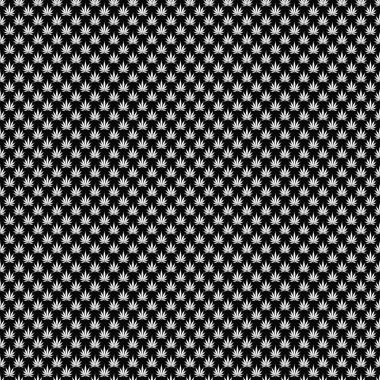 siyah-beyaz marihuana yaprağı deseni tekrar arka plan