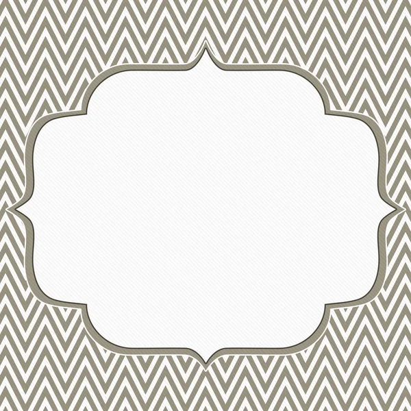 Brown and White Chevron Zigzag Frame fundo — Fotografia de Stock