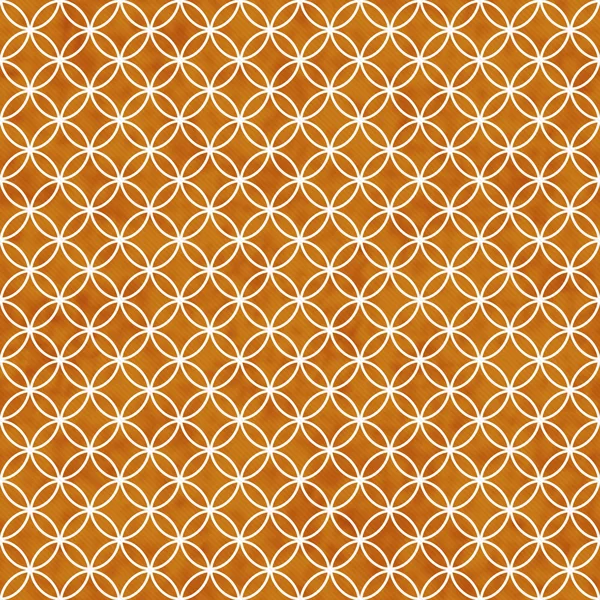 Orange and White Interlocking Circles Tiles Pattern Repeat Backg — Stock Photo, Image