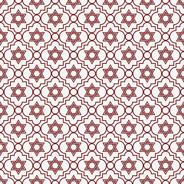 Red and White Star of David Repeat Pattern Background — Stock Photo, Image