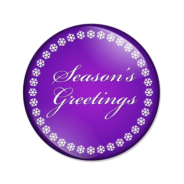 Season's Greetings Button — Stock Photo, Image