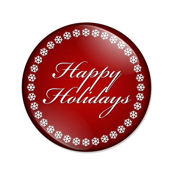 Happy Holidays Button — Stock Photo, Image