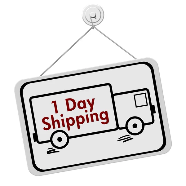 One Day Shipping Sign — Stock Photo, Image