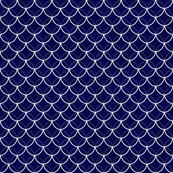 Navy and White Shells with Interlocking Circles Tiles Pattern Re — Stock Photo, Image