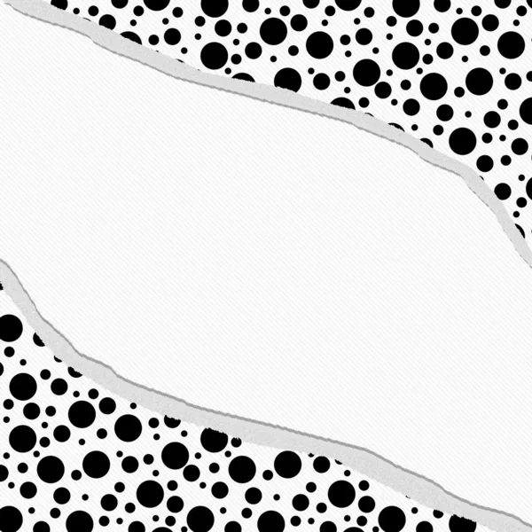 Black and White Polka Dot Torn Background — Stock Photo, Image