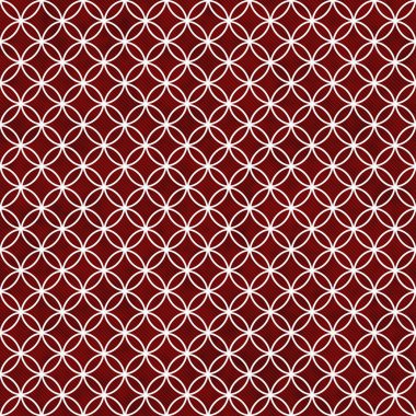 Kırmızı ve beyaz iç içe daireler fayans modeli tekrarlamak Backgrou