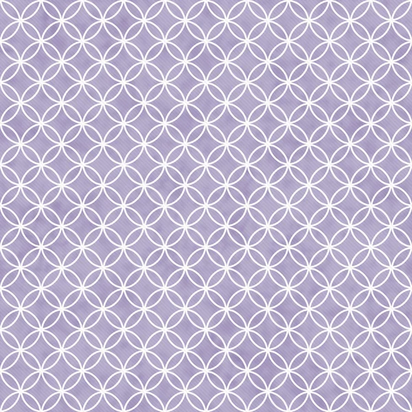 Paarse en witte elkaar grijpende cirkels tegels patroon herhalen Backg — Stockfoto