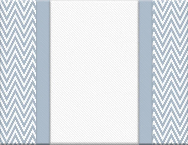 Moldura azul e branco Chevron Zigzag com fundo de fita — Fotografia de Stock