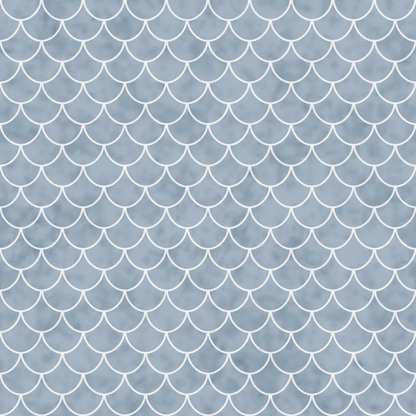 Blue and White Shell Tiles Pattern Repeat Background — Stock Photo, Image