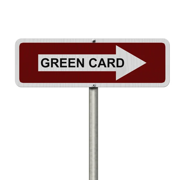 Způsob získání zelené karty Stock Obrázky