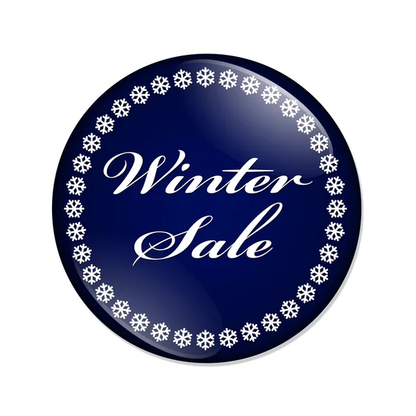 Przycisk sprzedaż Zimowych — Zdjęcie stockowe