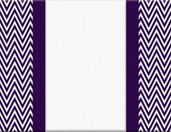 リボンの背景を持つ紫と白のシェブロン ジグザグ フレーム — ストック写真