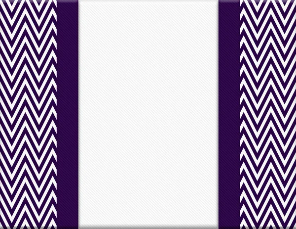 Roxo e branco Chevron Zigzag Frame com fundo de fita — Fotografia de Stock