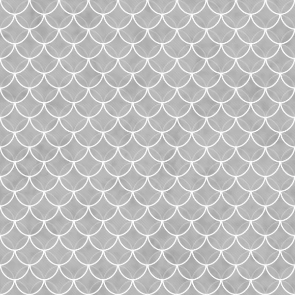 Gray and White Shells with Interlocking Circles Tiles Pattern Re — Stock Photo, Image