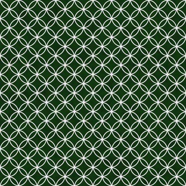 Green and White Interlocking Circles Tiles Pattern Repeat Backgr — Stock Photo, Image