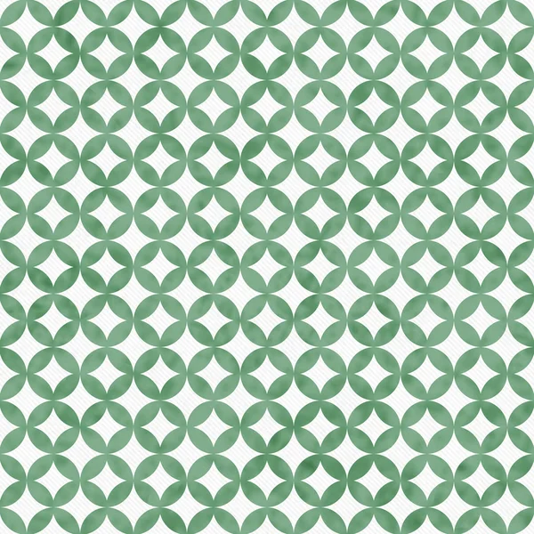 Zöld és fehér összekapcsolt körök csempe minta ismételje meg vissza — Stock Fotó