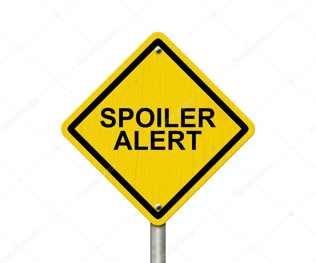 Spoiler Warnung Warnschild — Stockfoto © karenr 62873929
