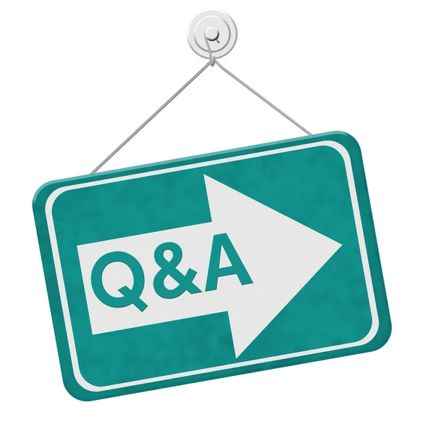 Q & A This Way Sign — стоковое фото