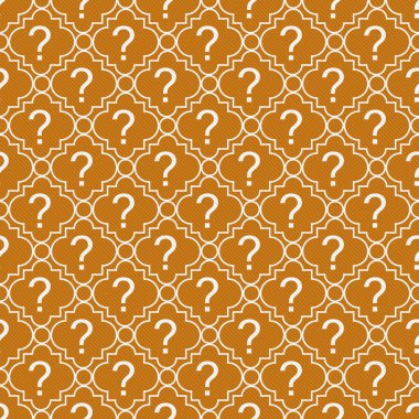 Turuncu ve beyaz soru işareti simgesi desen tekrar arka plan