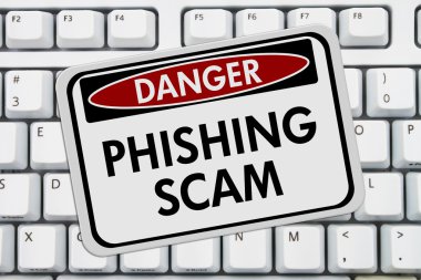 Phishing Scam Danger Sign clipart