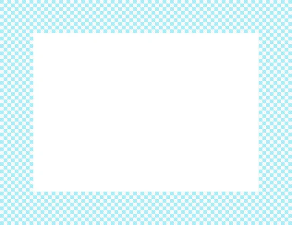 Deniz mavisi ve beyaz kareli çerçeve — Stok fotoğraf