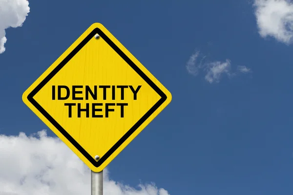 Identity Theft Warning Sign — Stock Photo, Image