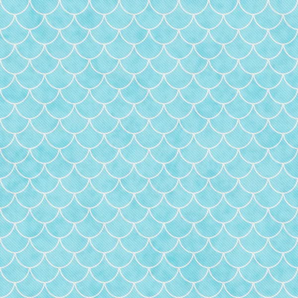 Teal e branco Shell Azulejos padrão repetir fundo — Fotografia de Stock