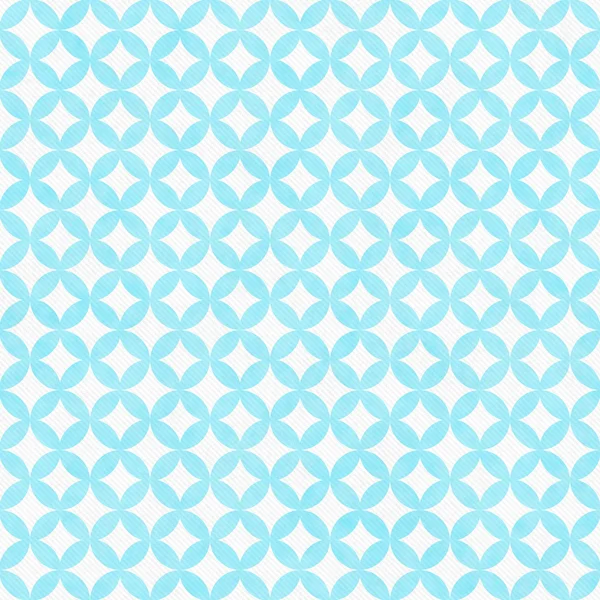 Teal and White Interconnected Circles Tiles Pattern Repeat Backg — Stock Photo, Image