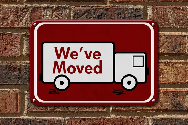 We have Moved Sign — Stock Photo, Image