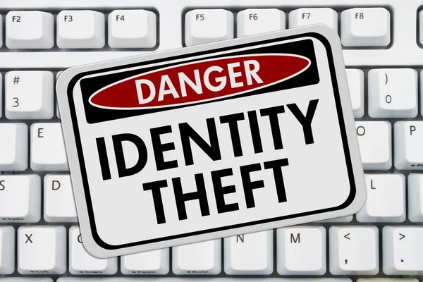 Identity Theft Danger Sign — Stock Photo, Image