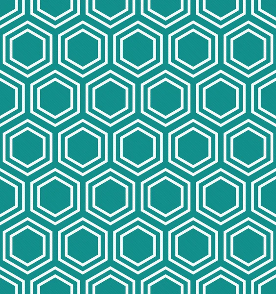 Patrón de azulejos de hexágono blanco y verde repetición de fondo — Foto de Stock