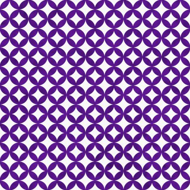 Mor ve beyaz birbirine bağlı daireler çini deseni tekrar Bac