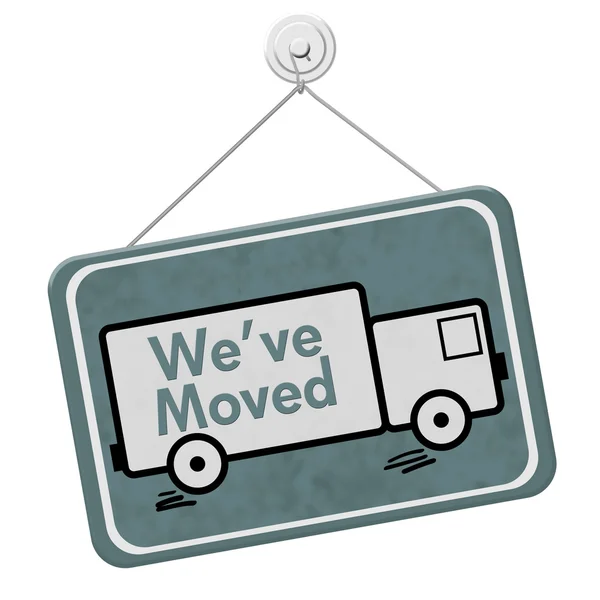 We have Moved Sign — Stock Photo, Image