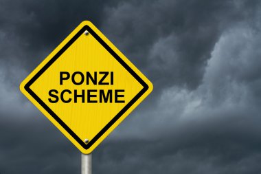 Ponzi Scheme Warning Sign clipart