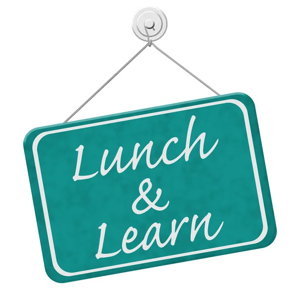 Oběd a Naučte znamení — Stock fotografie
