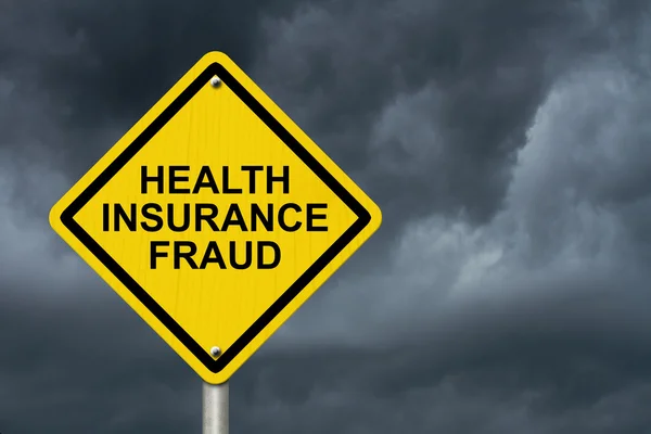 Health Insurance Fraud Warning Sign — Stock Photo, Image