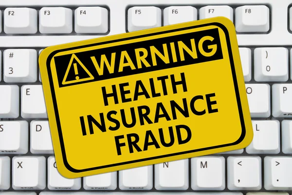 Zdravotní pojištění podvod varování — Stock fotografie