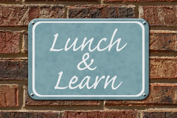 Lunch en leren teken — Stockfoto